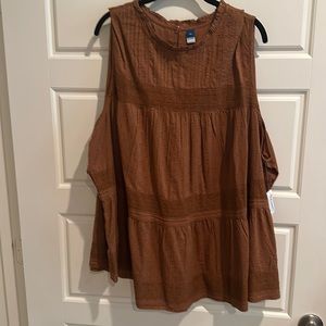 NWT Old Navy sleeveless top Swiss dot like detail size 4x